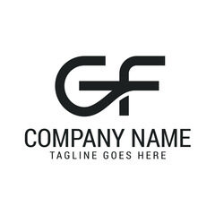 Creative Letter GF or FG Modern Minimalist Vector Logo Design Templates for Brand