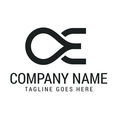 Creative Letter OE or EO Modern Minimalist Vector Logo Design Templates for Brand