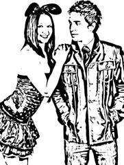 Beautiful sensual  young couple