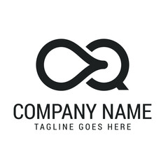 Creative Letter OQ or QO Modern Minimalist Vector Logo Design Templates for Brand