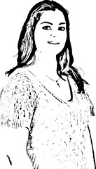 Portrait of smiling  beautiful woman