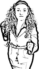 Business woman ready to start competition