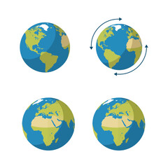 Earth Vector Art – Space and Astronomy Concept flat style