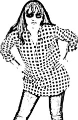 Casual woman with sunglasses