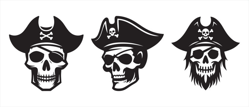 Illustrative pirate skull with crossed sabers emblematic of nautical adventure and maritime danger