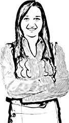 Smiling young businesswoman