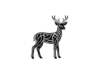 Elegant Deer Vector Illustration for Nature Themed Projects  Perfect for Posters, Wildlife Branding & Eco Campaigns Editable SVG File High-Quality Design for Instant Use