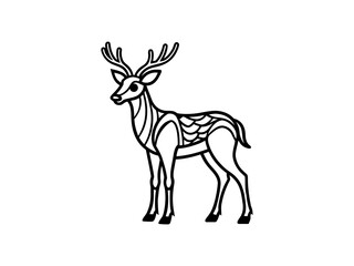 Elegant Deer Vector Illustration for Nature Themed Projects  Perfect for Posters, Wildlife Branding & Eco Campaigns Editable SVG File High-Quality Design for Instant Use