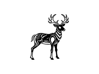 Elegant Deer Vector Illustration for Nature Themed Projects  Perfect for Posters, Wildlife Branding & Eco Campaigns Editable SVG File High-Quality Design for Instant Use