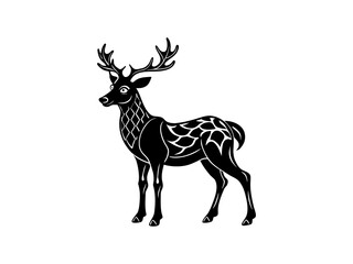 Elegant Deer Vector Illustration for Nature Themed Projects  Perfect for Posters, Wildlife Branding & Eco Campaigns Editable SVG File High-Quality Design for Instant Use
