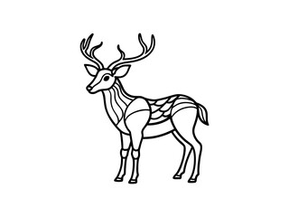 Elegant Deer Vector Illustration for Nature Themed Projects  Perfect for Posters, Wildlife Branding & Eco Campaigns Editable SVG File High-Quality Design for Instant Use