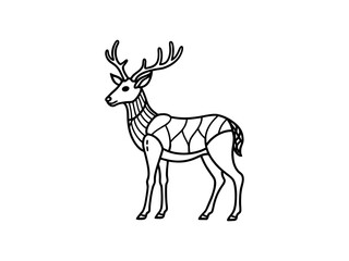 Elegant Deer Vector Illustration for Nature Themed Projects  Perfect for Posters, Wildlife Branding & Eco Campaigns Editable SVG File High-Quality Design for Instant Use