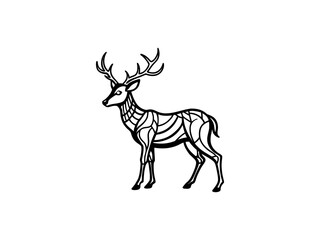 Elegant Deer Vector Illustration for Nature Themed Projects  Perfect for Posters, Wildlife Branding & Eco Campaigns Editable SVG File High-Quality Design for Instant Use