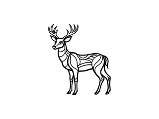 Elegant Deer Vector Illustration for Nature Themed Projects  Perfect for Posters, Wildlife Branding & Eco Campaigns Editable SVG File High-Quality Design for Instant Use