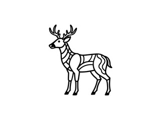 Elegant Deer Vector Illustration for Nature Themed Projects  Perfect for Posters, Wildlife Branding & Eco Campaigns Editable SVG File High-Quality Design for Instant Use