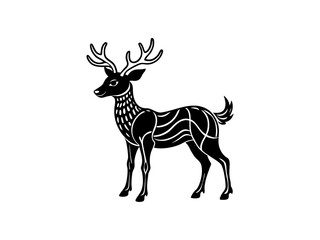 Elegant Deer Vector Illustration for Nature Themed Projects  Perfect for Posters, Wildlife Branding & Eco Campaigns Editable SVG File High-Quality Design for Instant Use