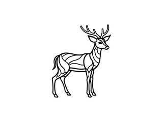 Elegant Deer Vector Illustration for Nature Themed Projects  Perfect for Posters, Wildlife Branding & Eco Campaigns Editable SVG File High-Quality Design for Instant Use