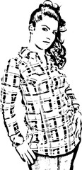 Attractive fashion model