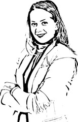 Happy business woman