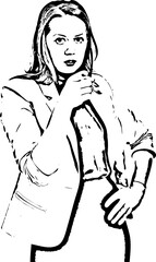 Executive woman pointing to you