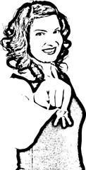Smiling woman giving house keys