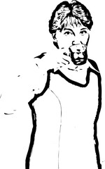 Business woman drinking coffee