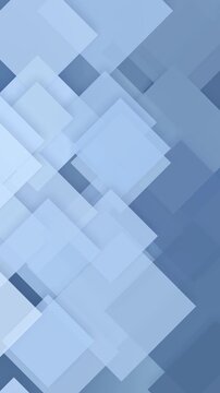 Abstract geometric background animation with moving squares. Blue of looping animated geometric shapes. Calm, monochrome, light animated background. Corporate concept. Modern loop animation.