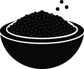 Bowl of Caviar Silhouette