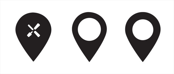 Comprehensive collection of diverse location pointers and map markers for navigation and geographic information systems