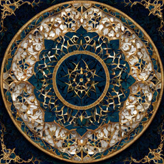 Islamic ornamental round pattern