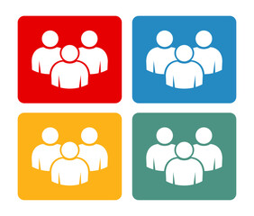 Zestaw ikon ludzi. Symbol tłumu.