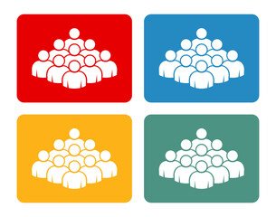 Zestaw ikon ludzi. Symbol tłumu.