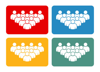 Zestaw ikon ludzi. Symbol tłumu. © robert6666