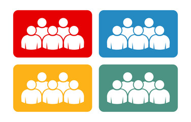 Zestaw ikon ludzi. Symbol tłumu.