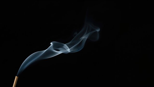 Black background featuring smoke in a photography studio
