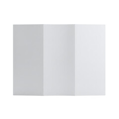 Blank white trifold brochure mockup
