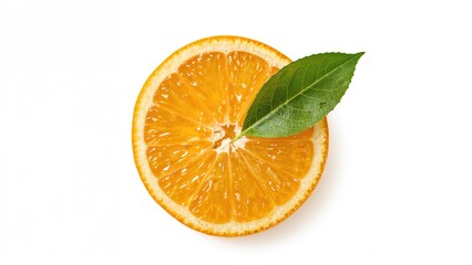 Fototapeta premium Pieces of orange fruit displayed against white