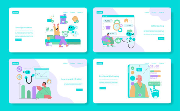 AI Integration in Daily Life Vector Illustration