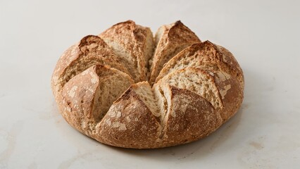 Chunks of naturally risen bread