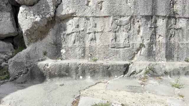 Hattusa, also Hattuşa, Ḫattu&scaron;a, Hattusas, or Hattusha, was the capital of the Hittite Empire in the late Bronze Age during two distinct periods. Its ruins lie near modern Boğazkale, Turkey
