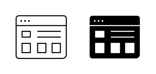 Web page or blogging template icon