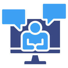 Obraz premium Online Meeting Icon