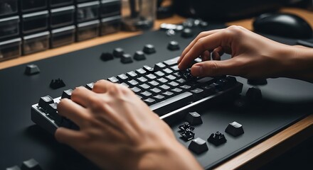 Customizing a Mechanical Keyboard: Keycap Replacement (AI Generated)