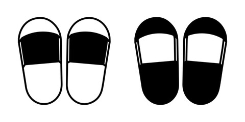  slippers icon white on background