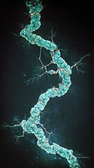 Abstract Turquoise River in Space