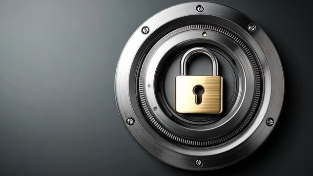 Exploring the mechanics of a secure vault lock with intricate design and sturdy construction