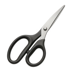 Inclusive Design For Left Handers Isolate Transparent Black handled scissors with stainless steel blade International Left-Handers Day Concept PNG Die-Cut For Advertising