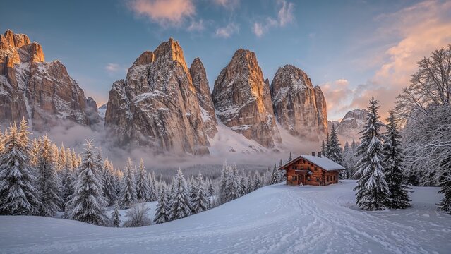 Amazing Frozen Panorama Highlighting Uncommon Rock Features in a High Altitude Area