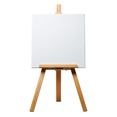 blank canvas on easel [Transparent Background PNG].