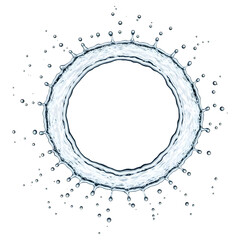 Water Splash Crown on Transparent Background